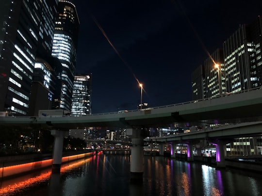 city skyline during night time in Osaka-Shi Japan