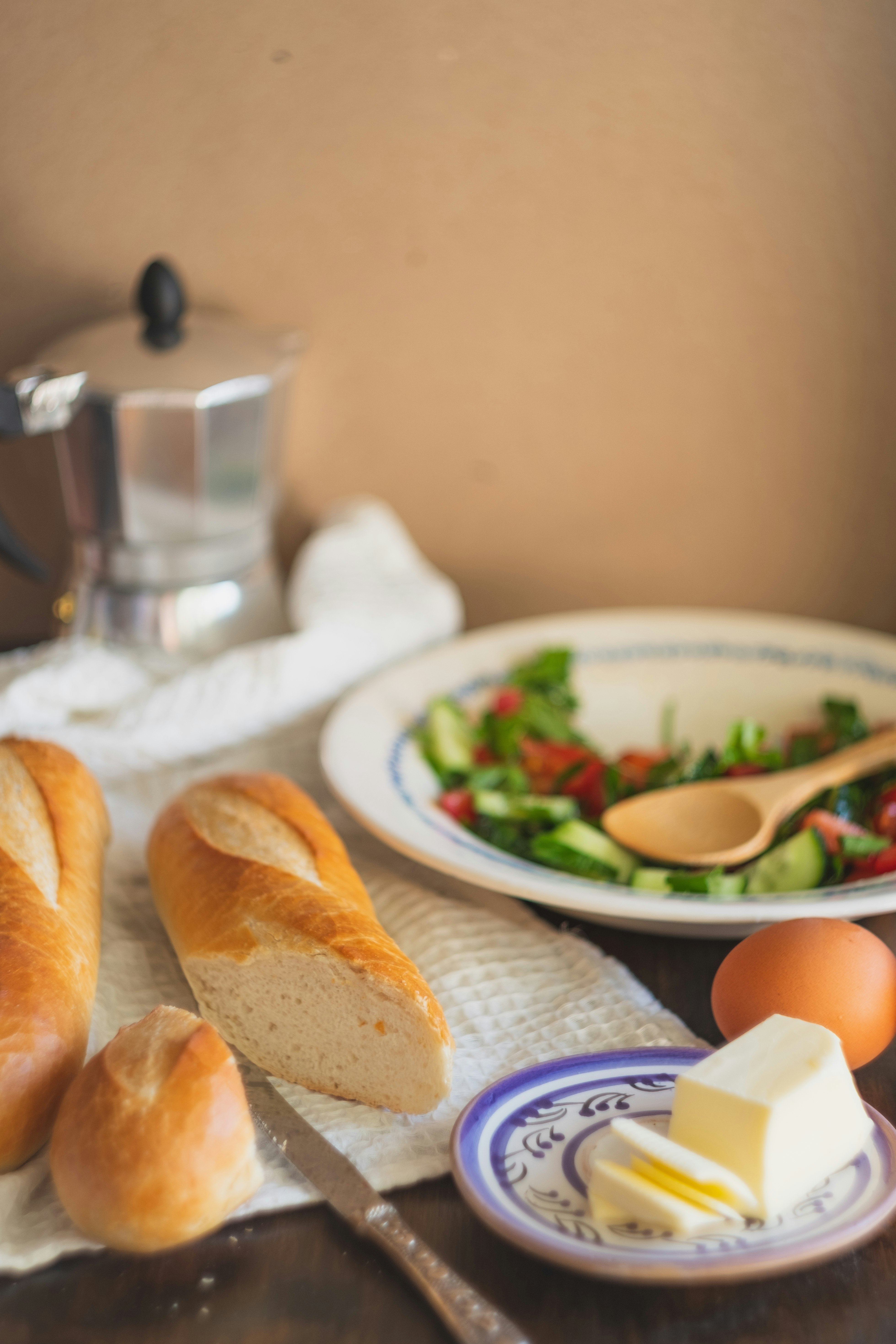 bread on white ceramic plate