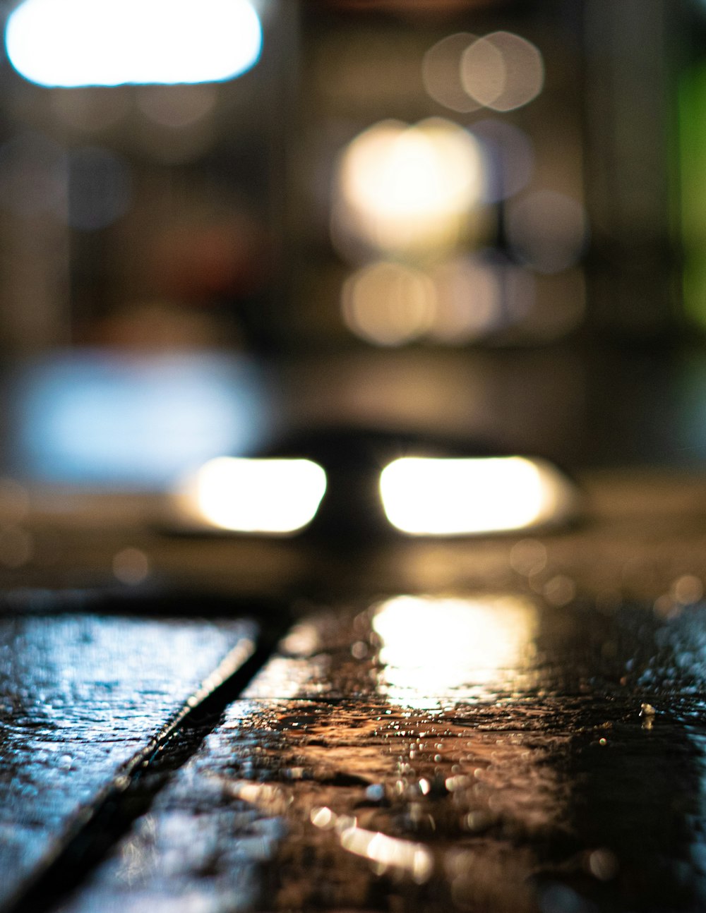 bokeh photography of water droplets