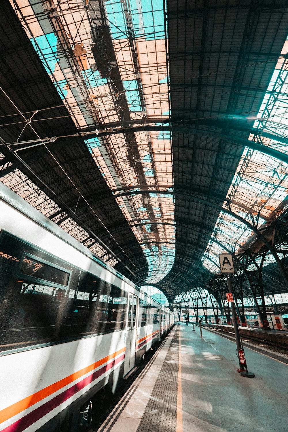 people walking inside a train station