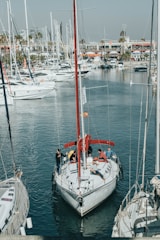 white and red boat on sea during daytime