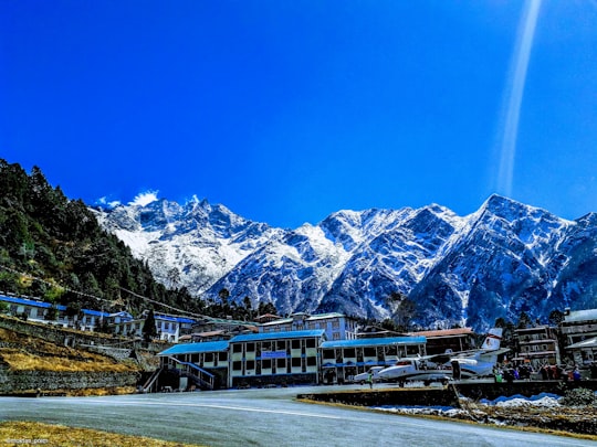 blue and white mountain under blue sky during daytime in Khumbu Pasanglhamu Rural Municipality ( खुम्बु-पासाङल्हामु-गाउँपालिका ) Nepal