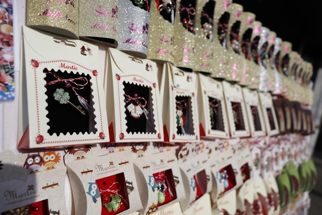 A beautifully arranged display of various gift sets showcasing their diversity.