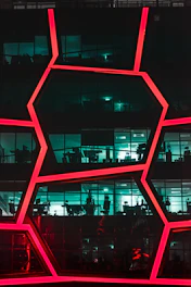 white and black building interior