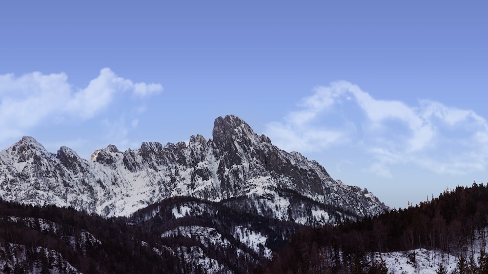 snow covered mountain under blue sky during daytime