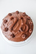 brown and white ceramic round plate