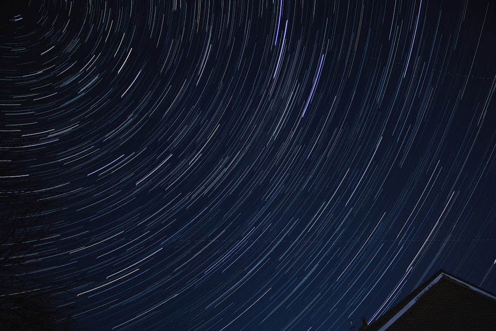 Fotografia time lapse di stelle