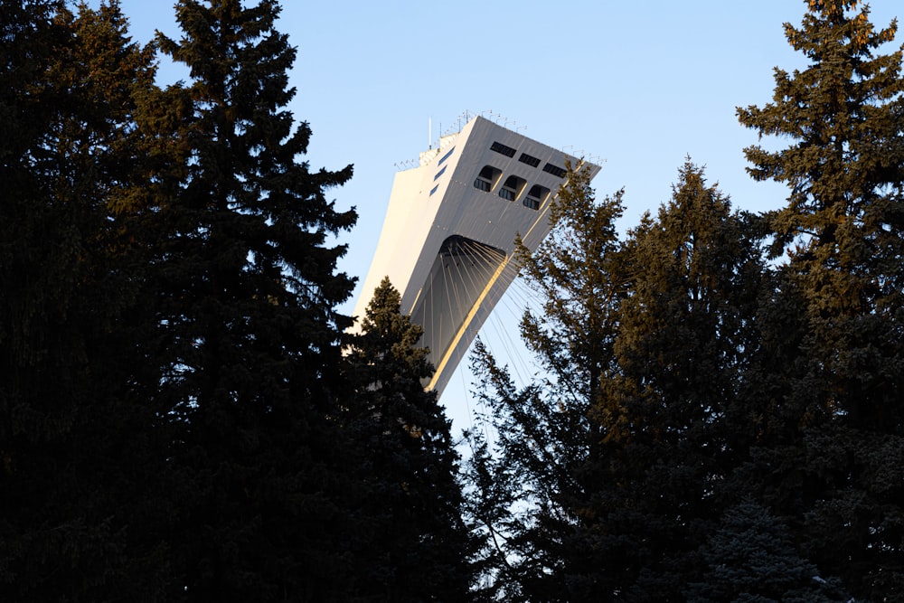 white concrete building near green trees during daytime