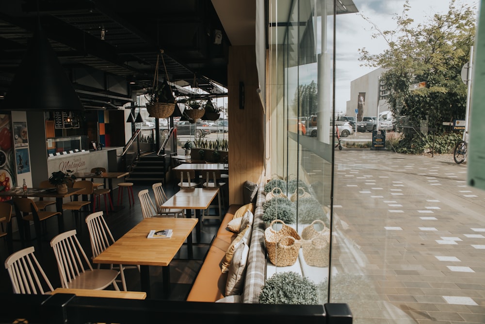 brown wooden table and chairs