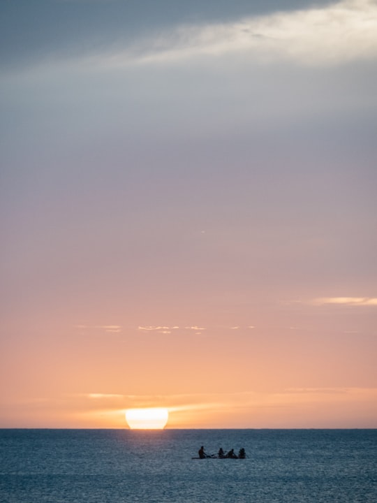 blue sky and white clouds during sunset in Tanjung Aru Malaysia