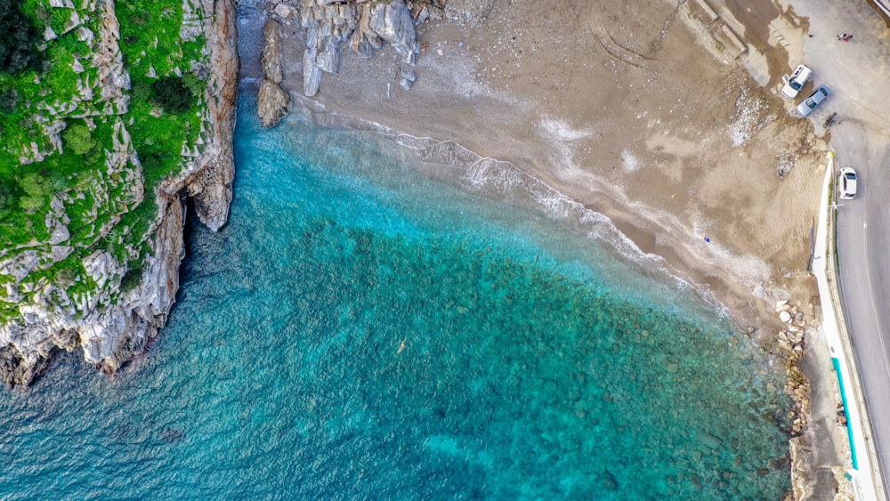 aerial view of body of water during daytime