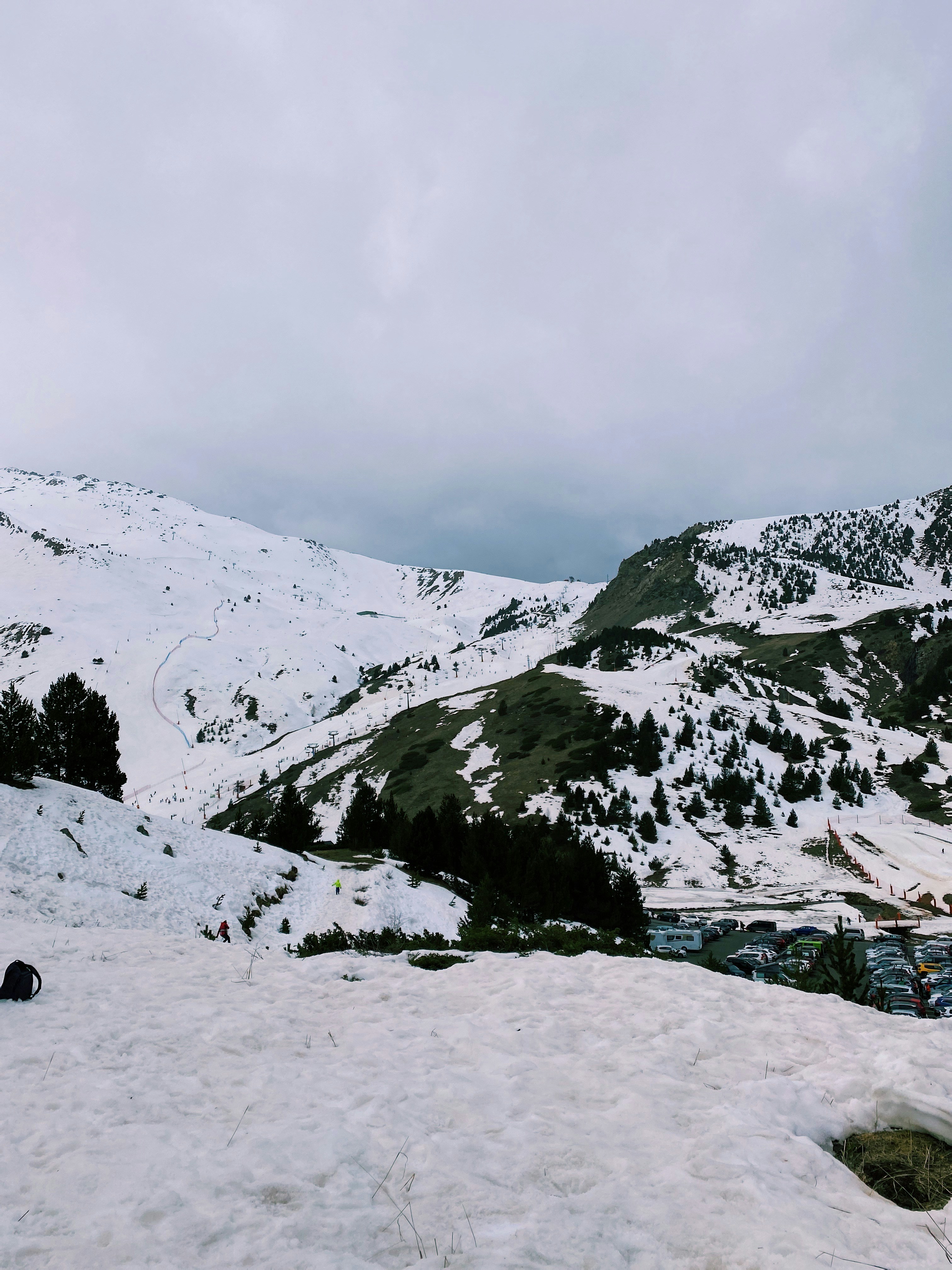 Snow covered mountain under cloudy sky during daytime photo – Free ...