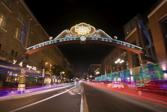 cars on road during night time