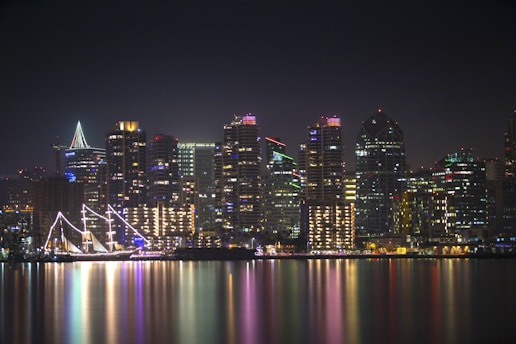 San Diego California night skyline