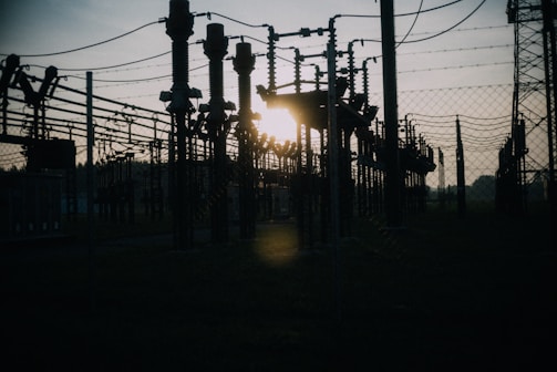 silhouette of fence during sunset