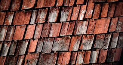 brown and black roof tiles