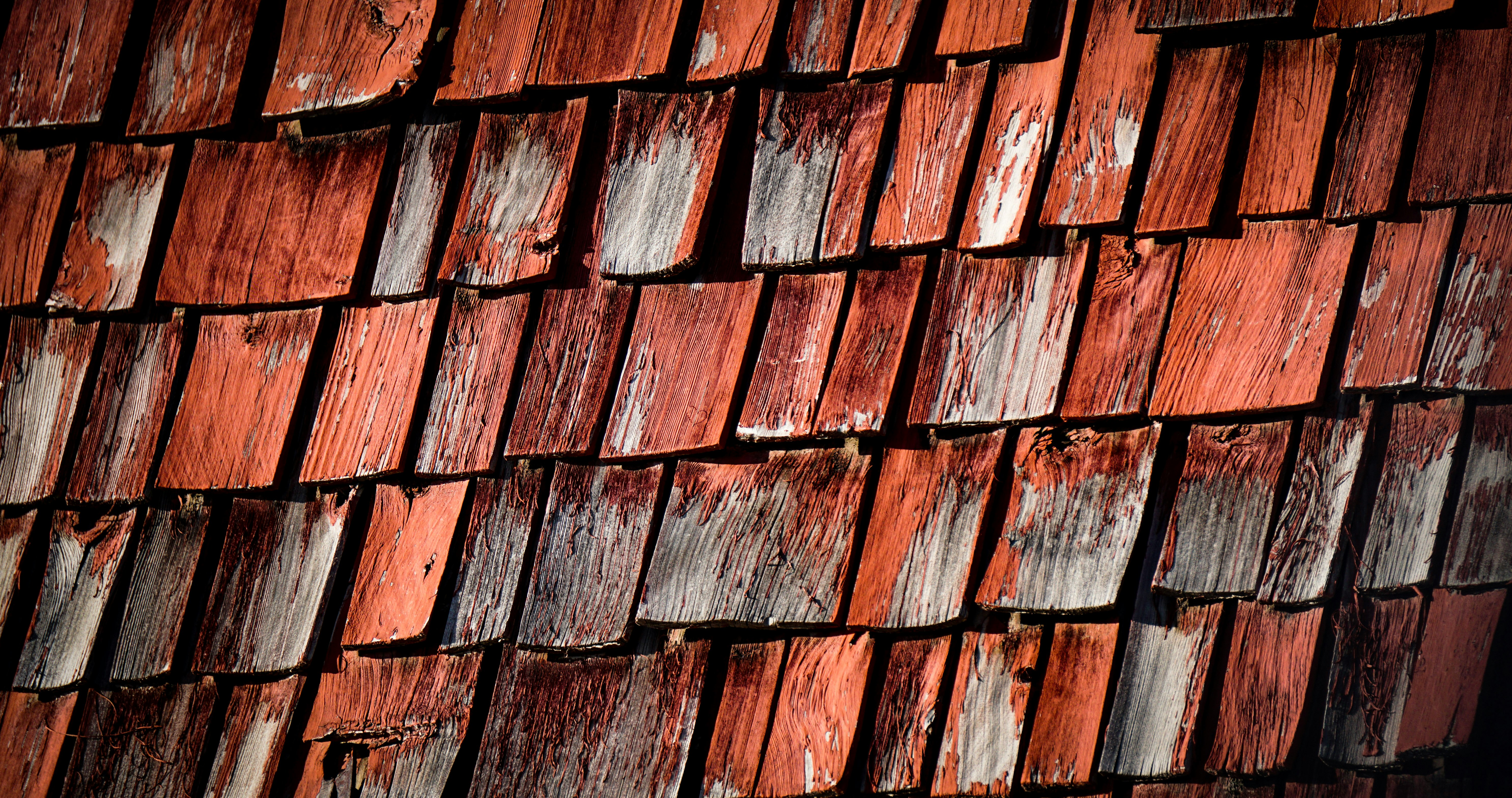 brown and black roof tiles