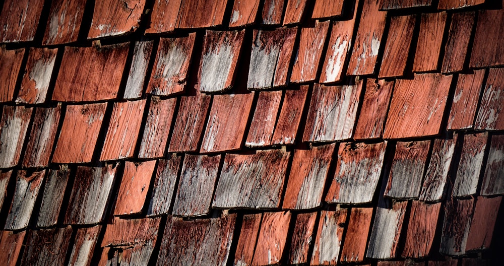 brown and black roof tiles
