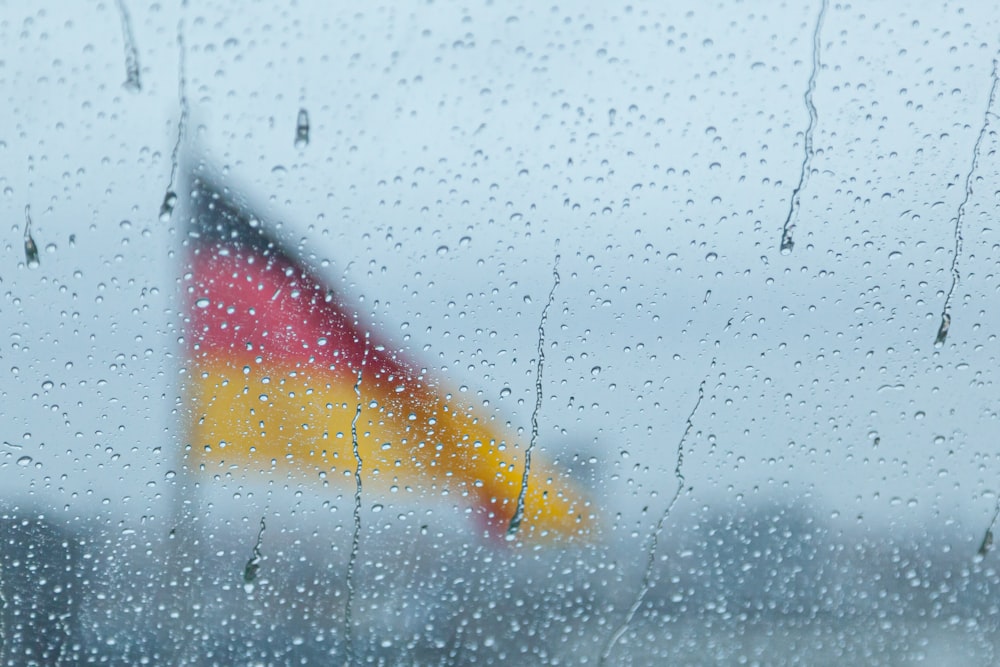 water droplets on glass window