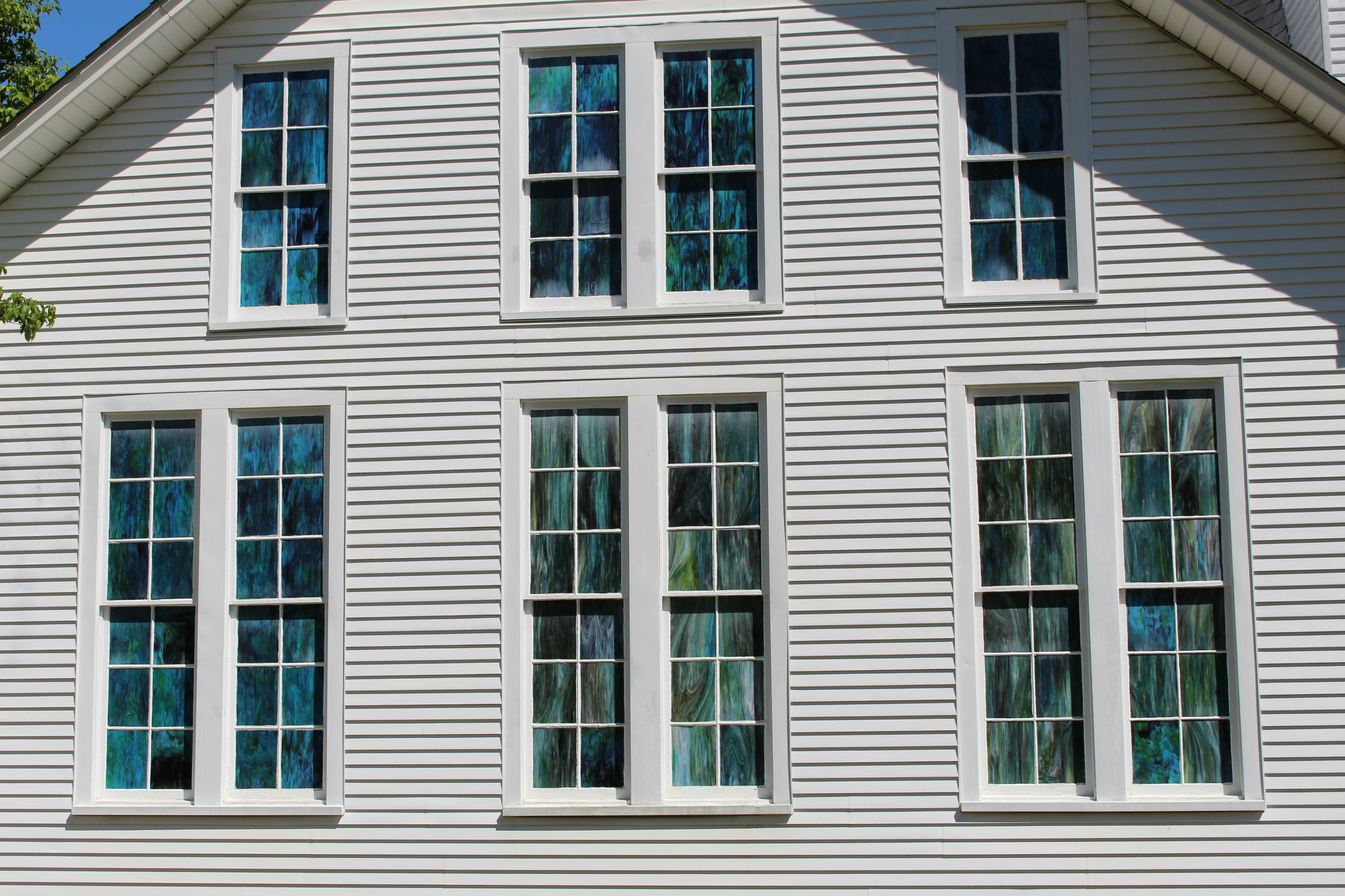 white and brown wooden house