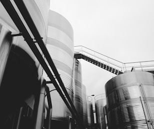grayscale photo of high rise building