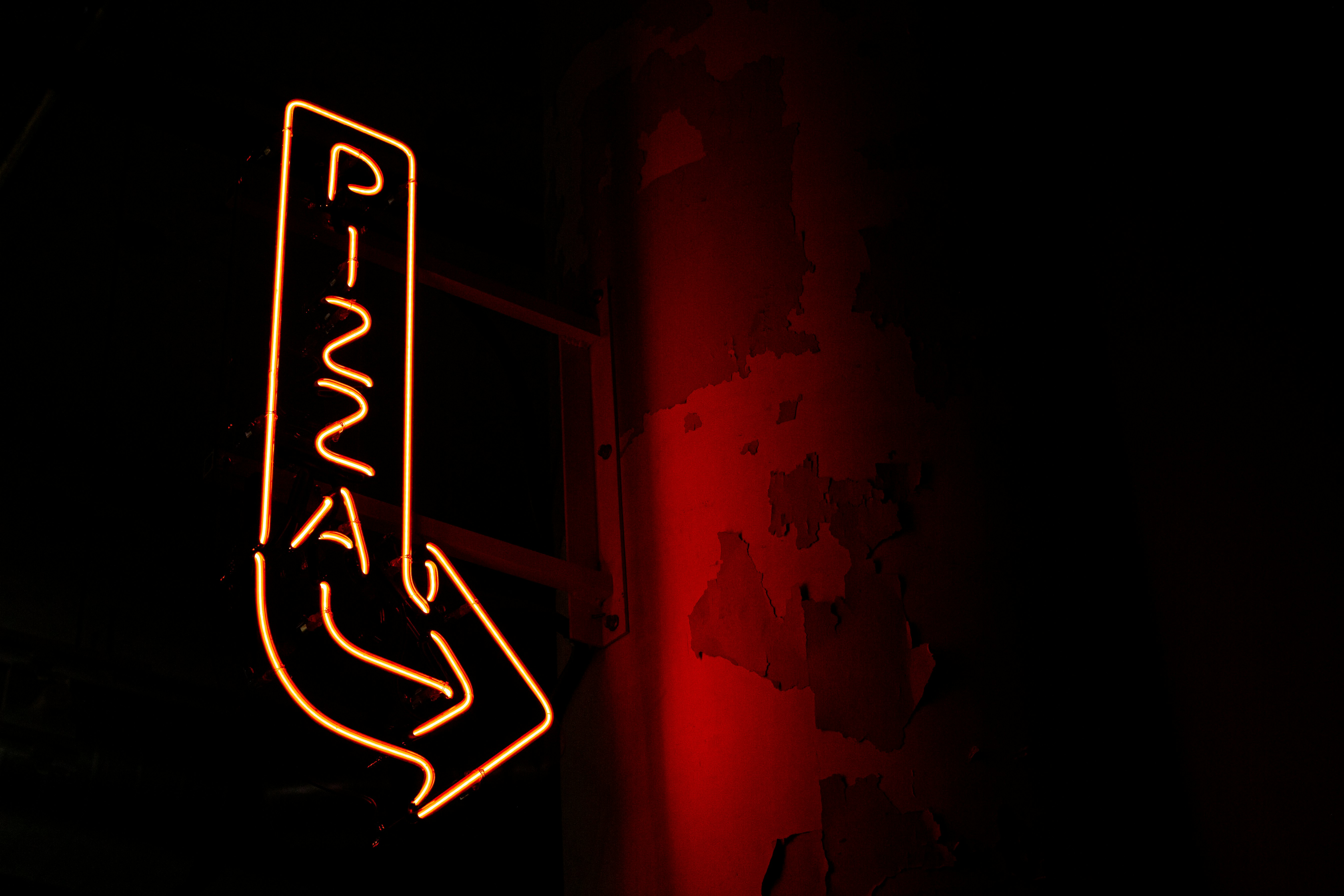 red and white love neon light signage