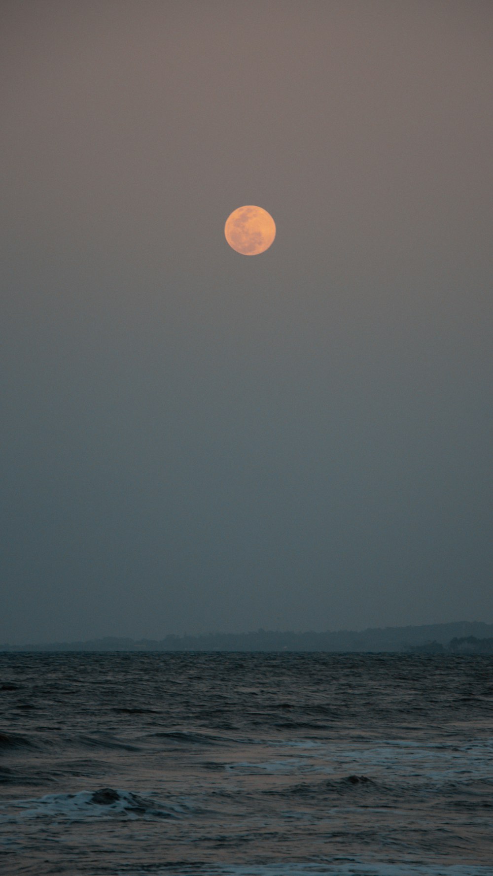 full moon over the sea