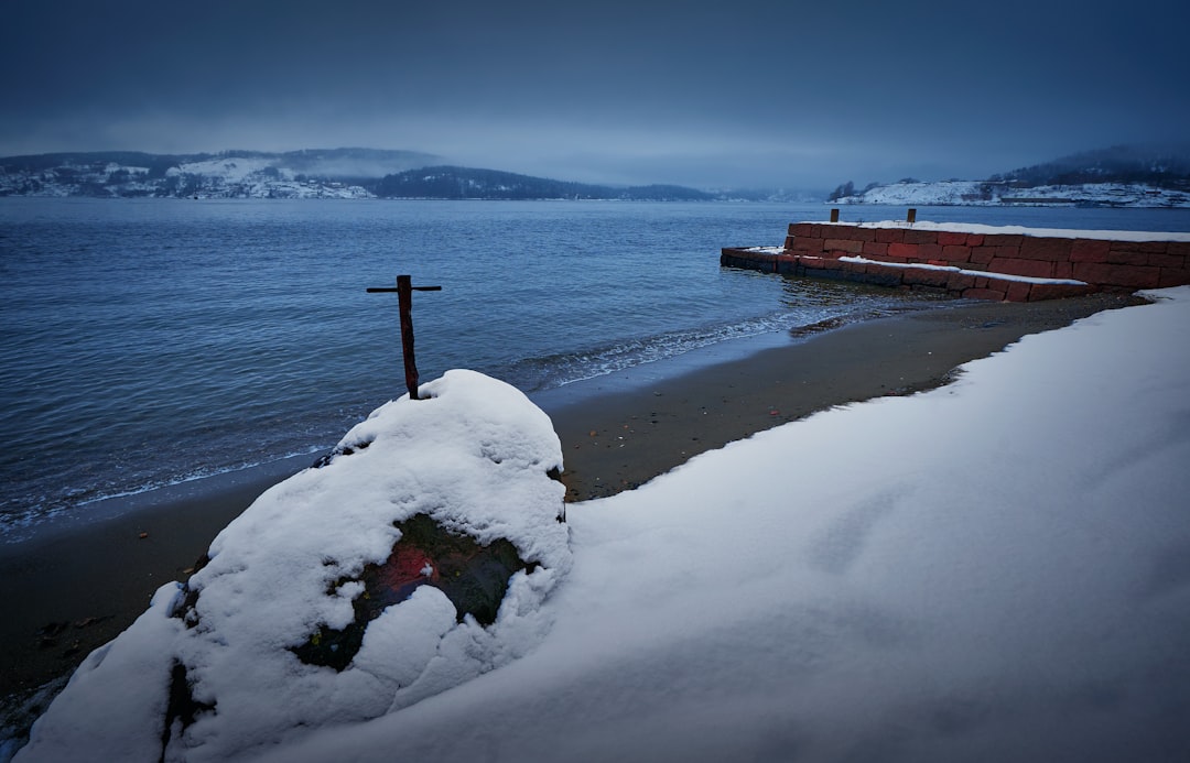 brown wooden dock on snow covered ground during daytime