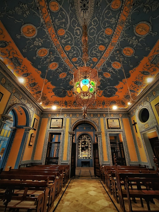 brown wooden house with glass ceiling in Lucknow India