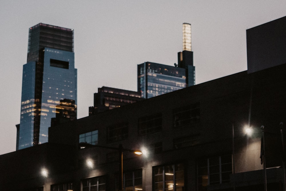 city buildings during night time