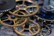 gold and silver round accessory