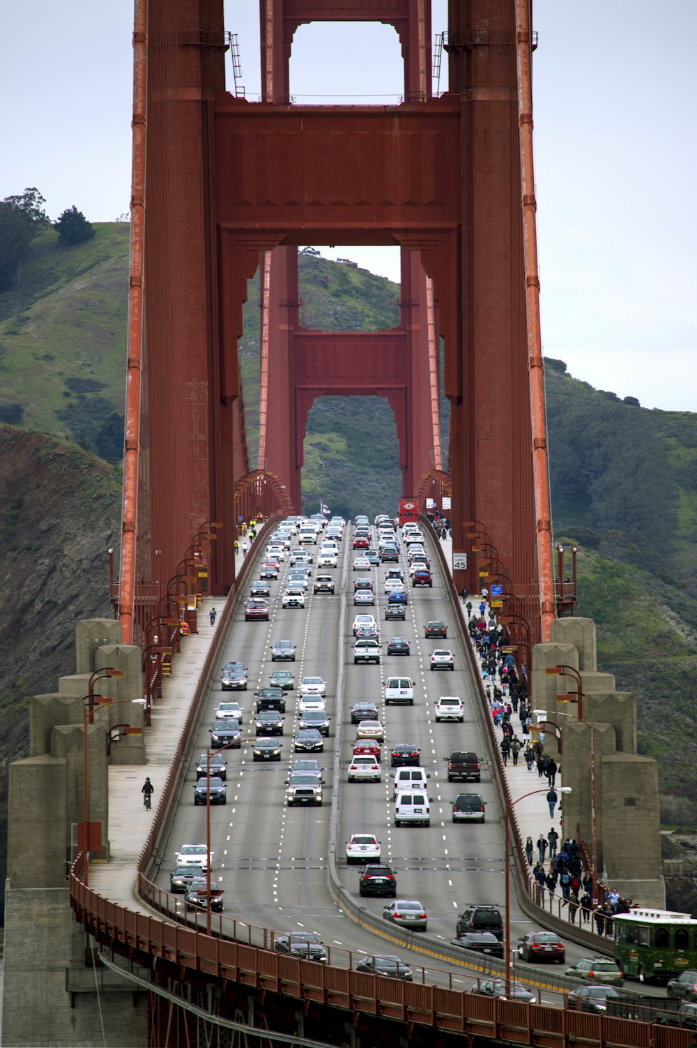 cars on bridge during daytime