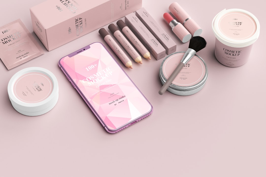 pink and white makeup brush set