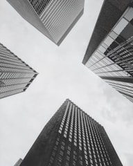worms eye view of city buildings during daytime