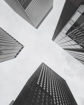 worms eye view of city buildings during daytime