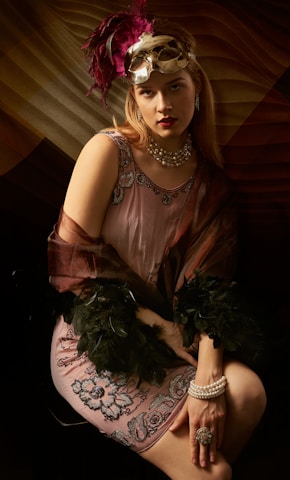 woman in brown sleeveless dress