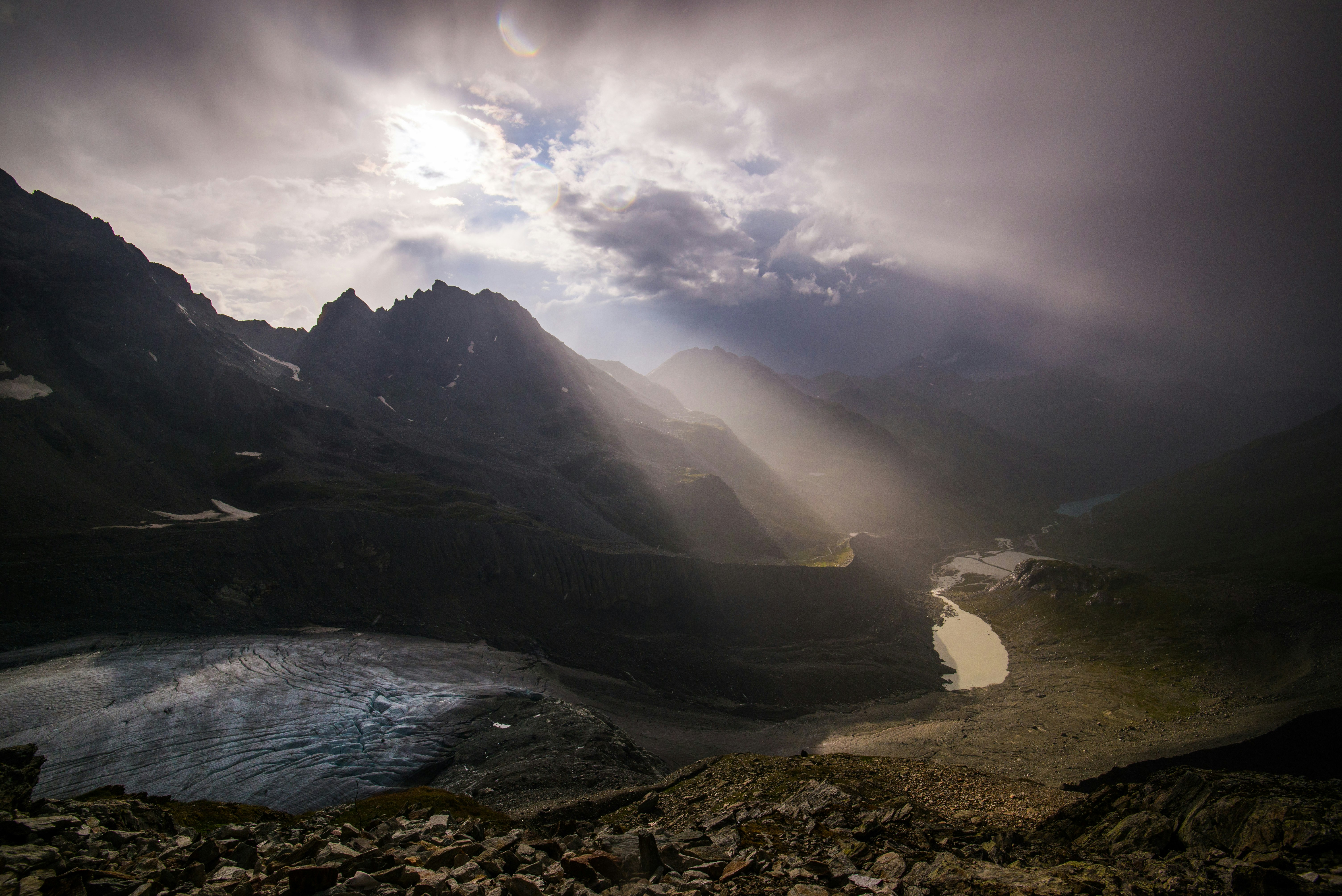 View over the glacier of Moiry, in the Swiss alps.