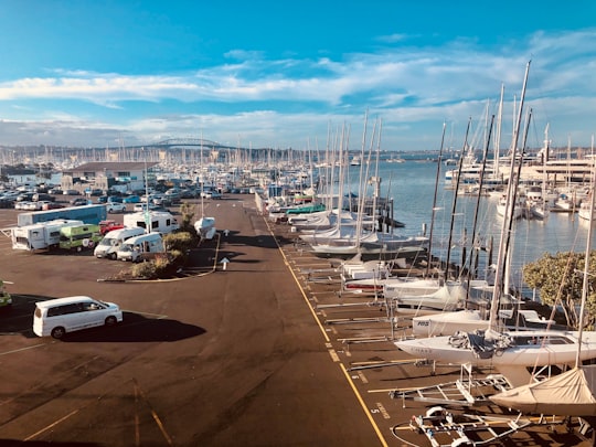 white and gray boats on sea dock during daytime in Saint Marys Bay New Zealand