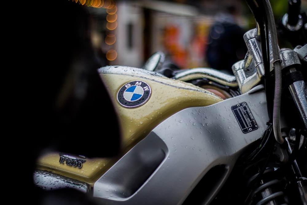 yellow and black motorcycle in close up photography