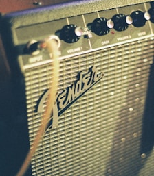 black and white marshall guitar amplifier