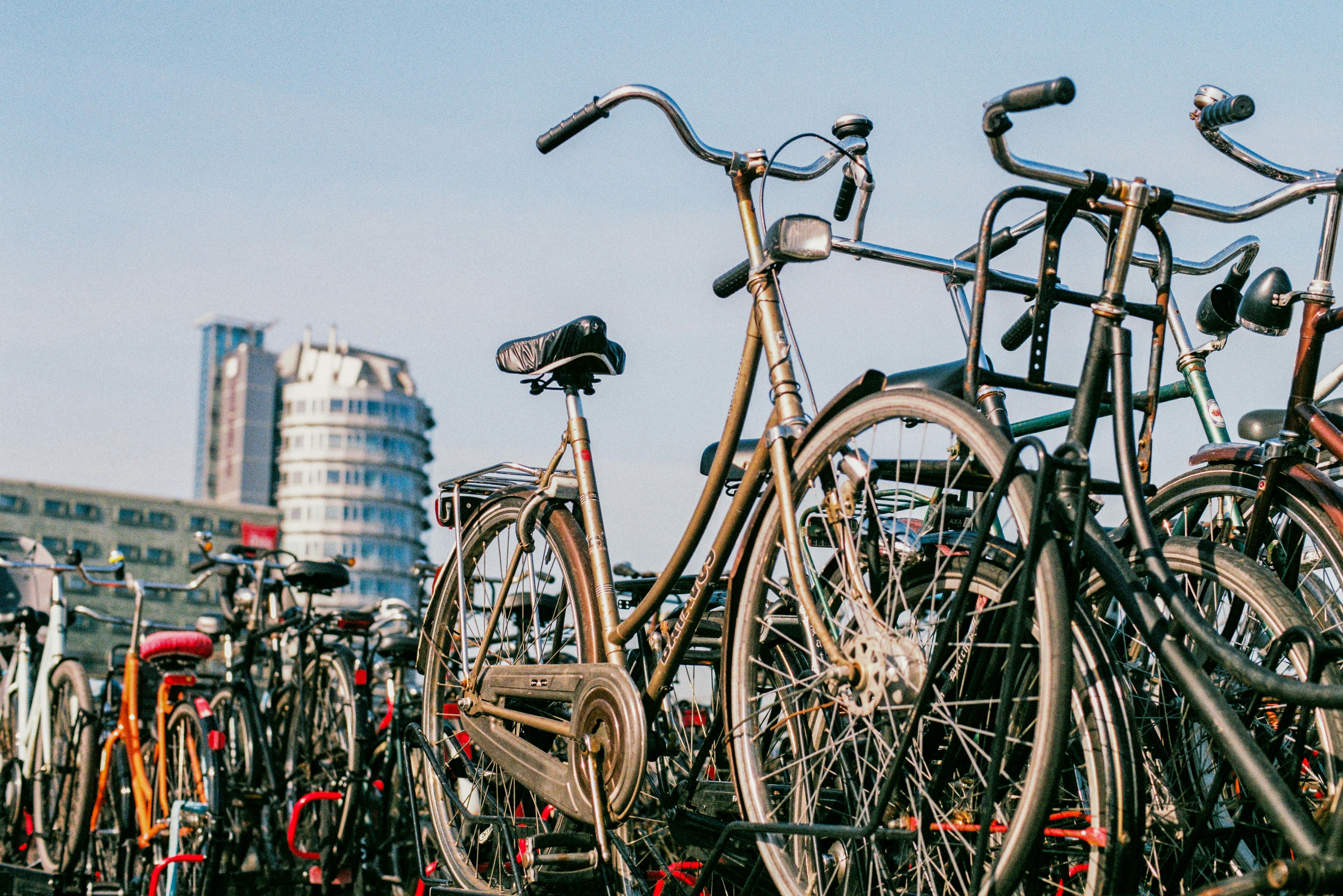 Train station bikes