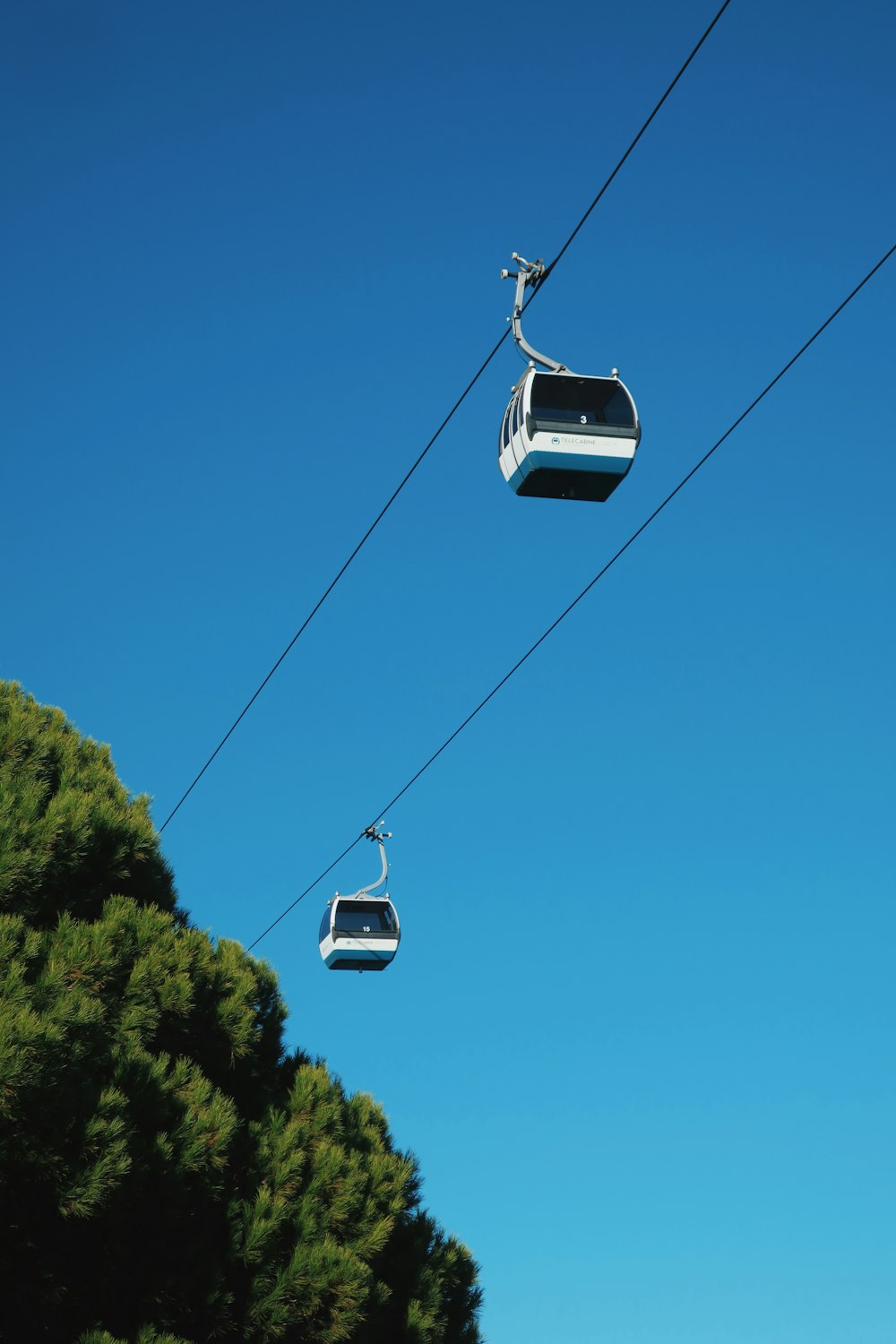 white cable car under blue sky during daytime