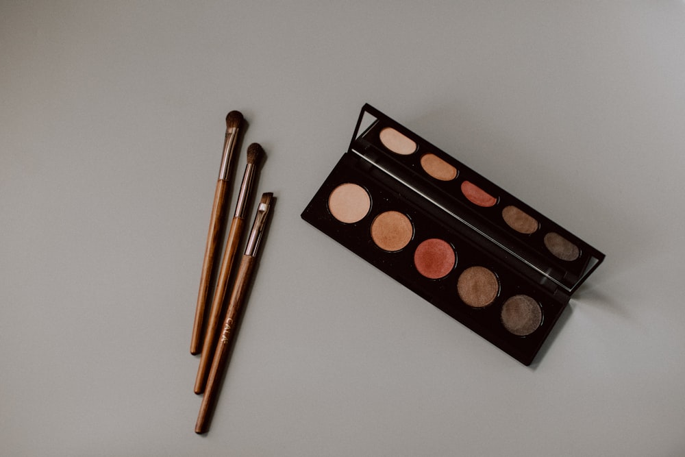 brown and black makeup palette