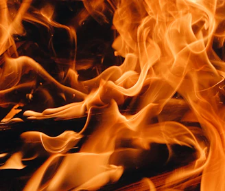 orange and yellow flame illustration