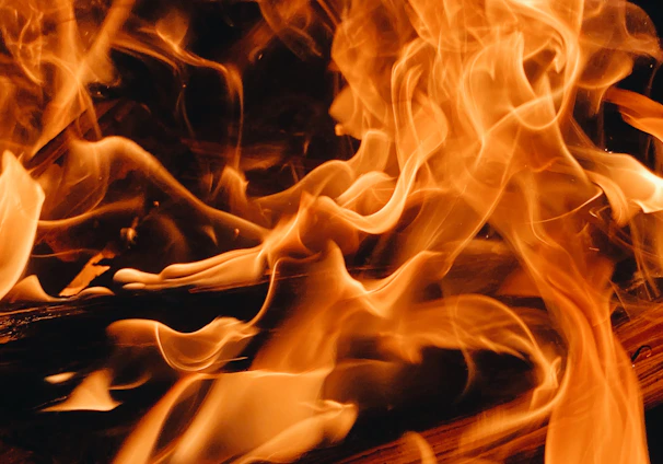 orange and yellow flame illustration