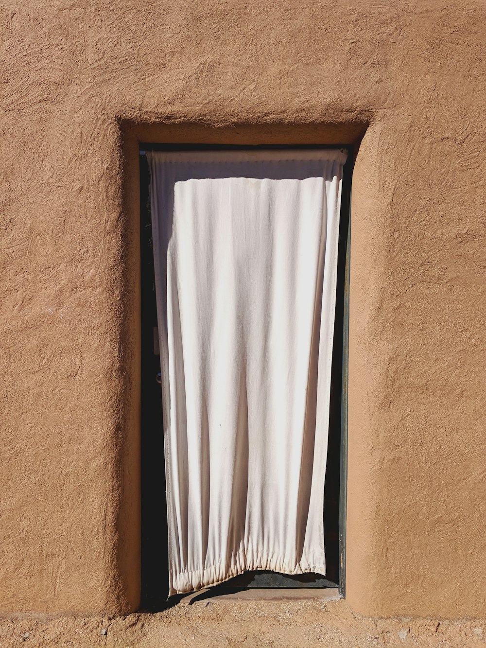 white window curtain on window