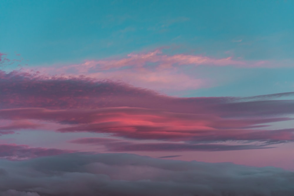 orange and blue cloudy sky