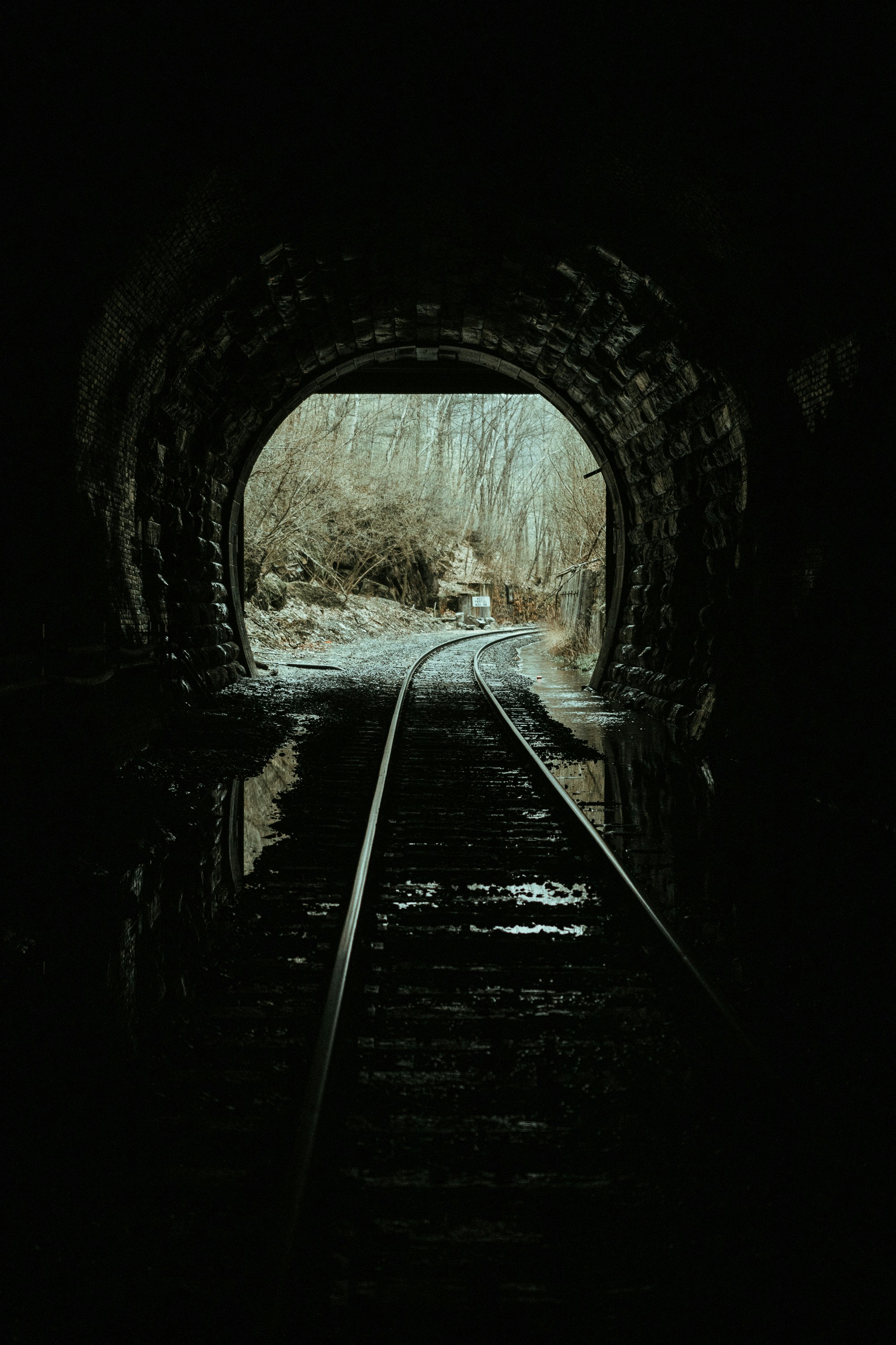 Dark creepy abandoned tunnel