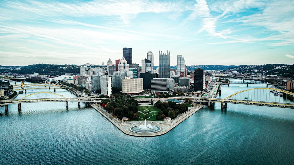 aerial view of city buildings during daytime