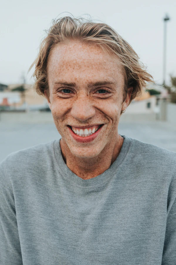 Man with a confident, healthy smile